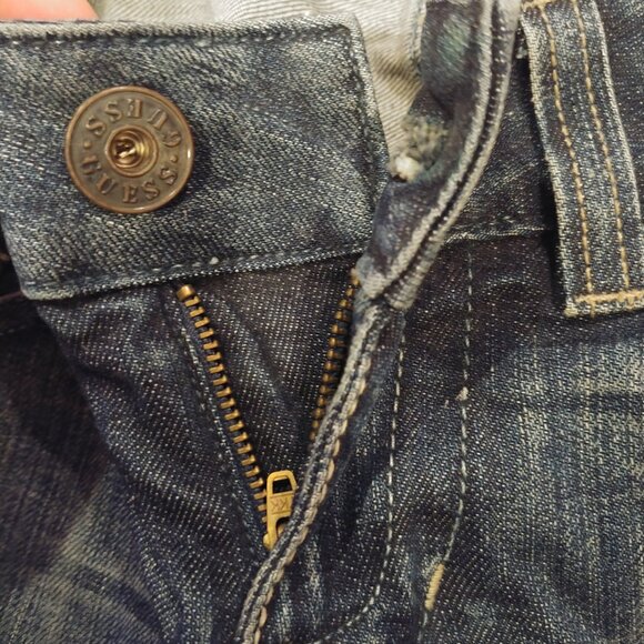 Vintage Guess Premium dark washed low rise flared jeans size 26 Made in USA - Picture 8 of 16